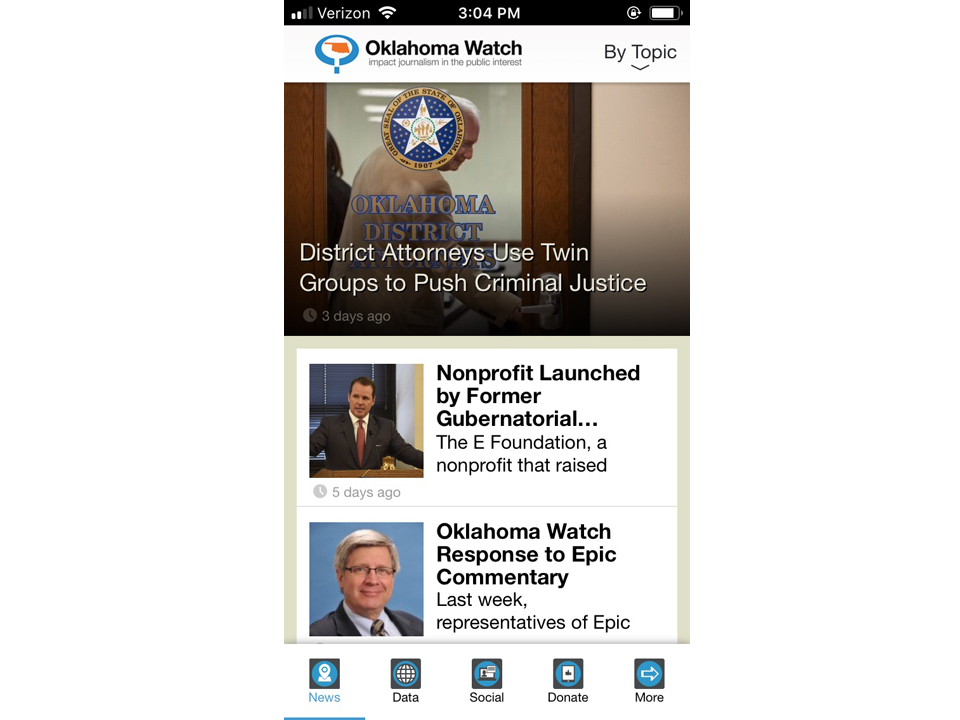 Oklahoma Watch Mobile App